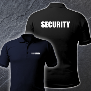 Premium Security Polo-Shirt Druck Rücken + Brust S - 5XL