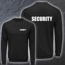 Premium Security Sweatshirt Druck R&uuml;cken + Brust S -...