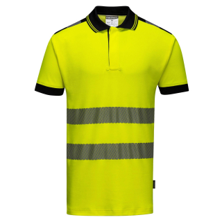 Vison Warnschutz Poloshirt gelb/schwarz