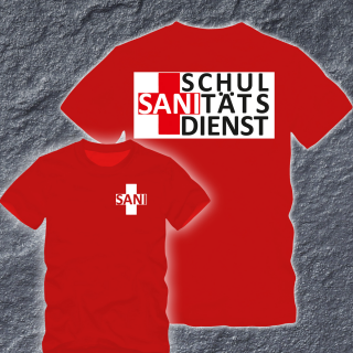 Schulsanitätsdienst T-Shirt "Einfach" Rot