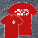 Schulsanit&auml;tsdienst T-Shirt &quot;Einfach&quot; Rot