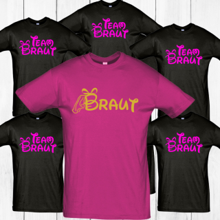 Team Braut Unisex T-Shirt JGA Süßes Junggesellinnenabschied Style