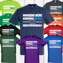 Funnywords Heizungsbauer Shirt Morgens M&uuml;de Abends...