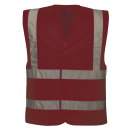 YOKO® Signalweste 2+2 Maroon in 6 größen