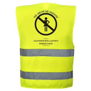 Junggesellenabschied Weste "Nie mehr ne andere" #1608