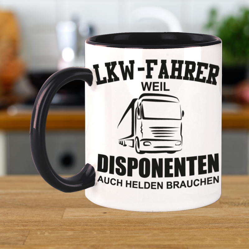 Lustiger LKW-Fahrer Spruch Tasse – „Studieren Kann Jeder, LKW Fahren Nur Die Elite“ In Blau, Spülmaschinenfest & In Deutschland Bedruckt!