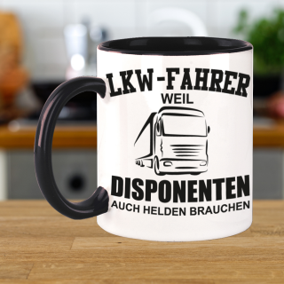 FUNNYWORDS LKW Fahrer - DISPONENTEN brauchen HELDEN Kaffeebecher