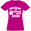 Funnywords Überlebende der Klopapier Krise 2020 Women V-Neck Shirt
