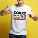 Funnywords® Rote Streifen Design SORRY HABE NICHT...