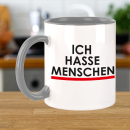 FUNNYWORDS® Rote Streifen Serie ICH HASSE MENSCHEN...