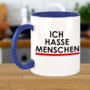 FUNNYWORDS® Rote Streifen Serie ICH HASSE MENSCHEN...