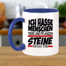 FUNNYWORDS® Rote Streifen Serie ICH HASSE MENSCHEN -...