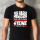 Funnywords&reg; Rote Streifen Design ICH HASSE MENSCHEN - STEINE SIND OK T-Shirt  S-3XL