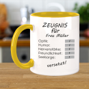 Zeugnis Tasse für Lehrer Abschluss Geschenk