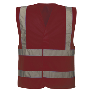 Signalweste 2+2 Maroon größe 2XL