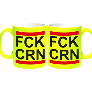 FUNNYWORDS® FCK Corona FUN Tasse Kaffeebecher