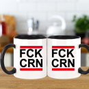 FUNNYWORDS® FCK Corona FUN Tasse Kaffeebecher