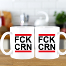 FUNNYWORDS® FCK Corona FUN Tasse Kaffeebecher
