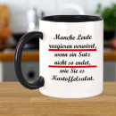 FUNNYWORDS® Rote Streifen Serie Spruch Tassse mit...