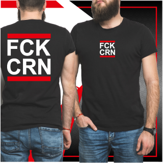 Funnywords® Corona Fun FCK CRN T-Shirt - Fuc... Corona gr. S doubleprint