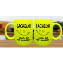 FUNNYWORDS&reg; L&auml;cheln - Ja, so ist besser Keep Smiling Kaffeebecher
