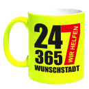 Neongelbe Ehrenamt 24 - 7 - 365 Tasse FW2503  inkl....