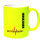 Neongelbe Rettungsdienst Kaffeetasse mit Wunschnamen Tasse