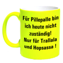 FUNNYWORDS Pillepalle Neon - Kaffeebecher Tasse