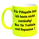 FUNNYWORDS Pillepalle Neon - Kaffeebecher Tasse