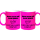 FUNNYWORDS® Bitte nicht die Hand geben - Niederknien reicht NEON Kaffeebecher neonpink