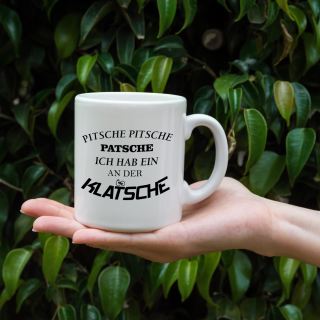 FUNNYWORDS® Pitsche Patsche Lustiger Kaffeebecher