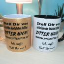 FUNNYWORDS® Zitter nich! Tasse Die Ultimative Büro Kaffeetasse