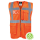 CO² Neutrale Korntex® Comfort Executive Weste HAMBURG Neon-Orange EN ISO 20471:2013 in  6 Größen