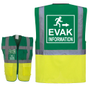EVAK Information Piktogramm Warnweste grün/gelb mit...