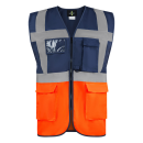 Korntex® Executive Weste Navy/Orange EN ISO 20471 in...