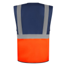 Korntex® Executive Weste Navy/Orange EN ISO 20471 in 8 Größen