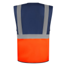 Korntex® Executive Weste Navy/Orange EN ISO 20471 in...