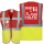 BRAND & EVAK HILFE Piktogramm Warnweste rot/gelb mit vielen Taschen S-3XL "BRAND22 Linie"