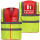Brandschutz Leitung Piktogramm Warnweste rot/gelb mit vielen Taschen S-3XL &quot;BRAND22 Linie&quot;