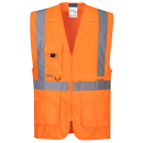 Portwest Warnschutz-Executiv-Weste mit großen Taschen S-4XL