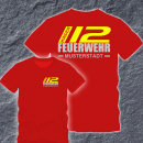 Kinder Feuerwehr T-Shirt FW1800 beidseitig Wunschstadt