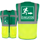 Evakuation Piktogramm Warnweste grün/gelb auch mit...