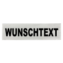 Reflex Brustschild Namensschild silber matt 13x2,5 cm mit...