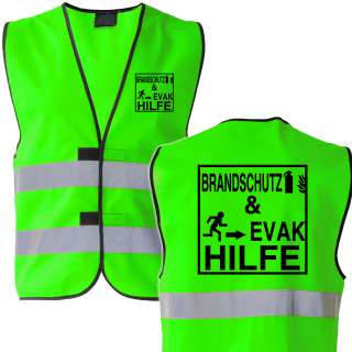 BRANDSCHUTZ & EVAK HILFE Piktogramm Warnweste S-5XL BRAND Linie