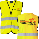 Feuerwehr Warnweste Gelb Design FW1900 mit Stadtnamen -...