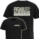 Freiwillige Feuerwehr T-Shirt FW2000 beidseitig Wunschstadt