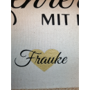 Geschenk Hebamme mit Herz - mit Namen - Jute Tasche |...