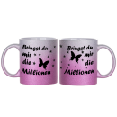 Glitzertasse Bringst Du mir die Millionen