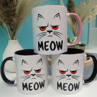 Pobuu Katzen-Kaffeetassen-Set – Mit Deckel, Löffel, Teesieb & Untersetzer, 420 Ml, Keramik, Mikrowellengeeignet