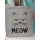 MEOW - Miau Katzen Filz Shopper Tasche mit leuchtenden Augen !